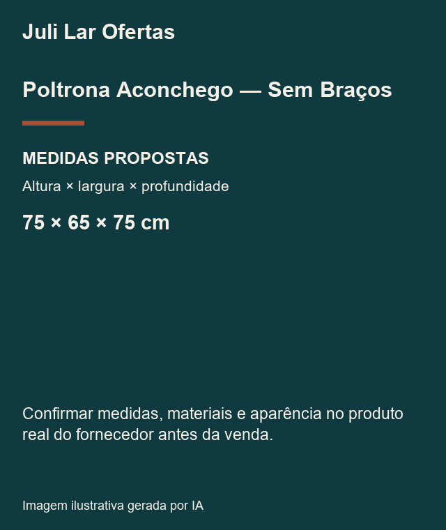 Cartão de medidas propostas — confirmar com fornecedor
