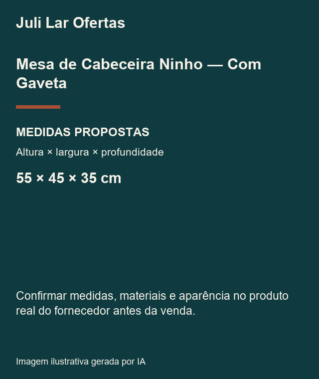 Cartão de medidas propostas — confirmar com fornecedor