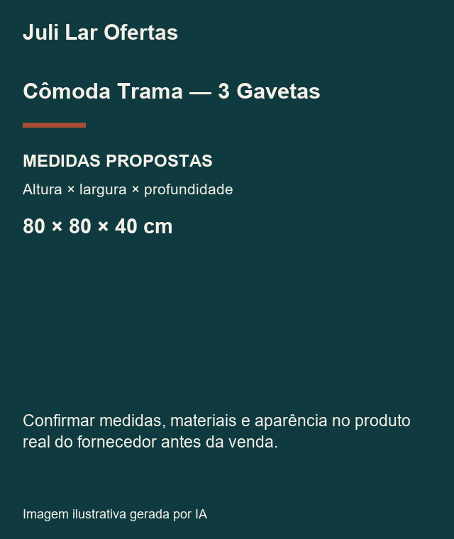 Cartão de medidas propostas — confirmar com fornecedor