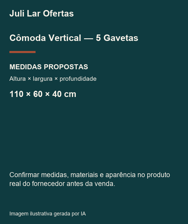 Cartão de medidas propostas — confirmar com fornecedor