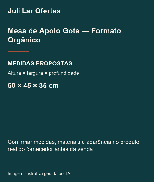 Cartão de medidas propostas — confirmar com fornecedor